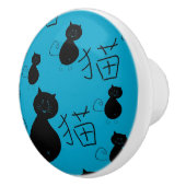 Niedliches Kittymuster Keramikknauf (Rechts)