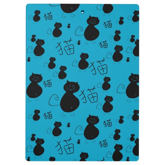 Niedliches Kittymuster Klemmbrett (Rückseite)