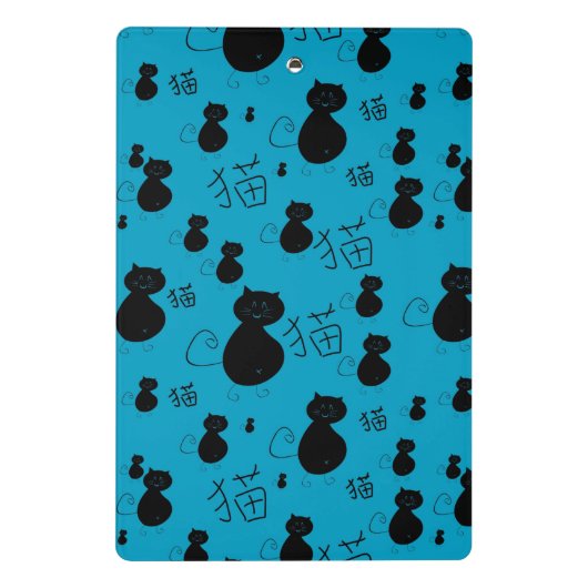 Niedliches Kittymuster Mini Klemmbrett (Rückseite)