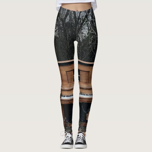 Niedliches Klavier Leggings (Vorderseite)