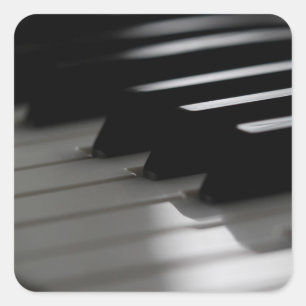 Niedliches Klavier Quadratischer Aufkleber