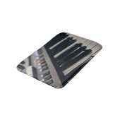 Niedliches Klavierdesign Badematte (Schrägansicht)