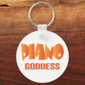 Niedliches Klaviergoddess-Musikgeschenk Schlüsselanhänger (Vorderseite)