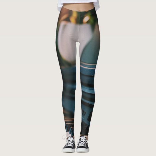 Niedliches Klavierwerk Leggings (Vorderseite)