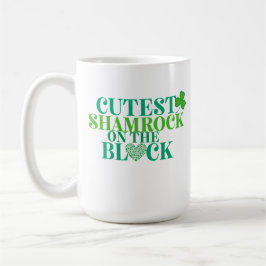 Niedliches Kleeblatt am St. Patrick's Day Kaffeetasse