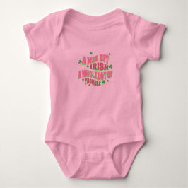 Niedliches Kleeblatt Irish Trouble St Patrick's Da Baby Strampler