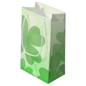 Niedliches Kleeblatt Kleine Geschenktüte (Rückseite Schrägansicht)