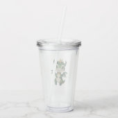 Niedliches Kleeblatt Lucky Dragon Acryltrinkbecher (Rückseite)