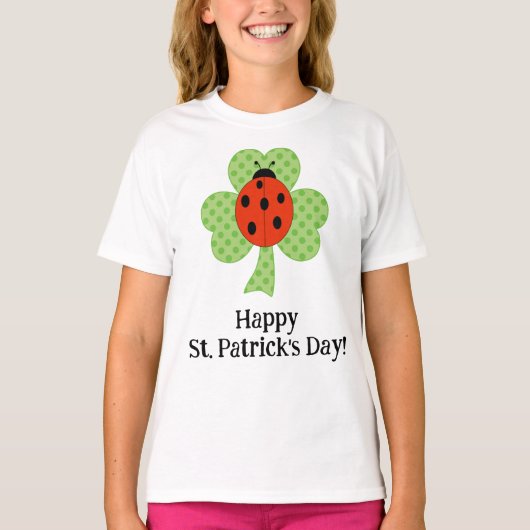 Niedliches Kleeblatt Polka dots St. Patricks Day l T-Shirt (Vorderseite)