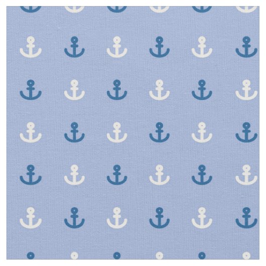 Niedliches kleines Anker-Muster Stoff (Nahaufnahme)
