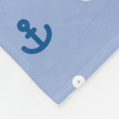 Niedliches kleines Ankermuster Fleecedecke (Ecke)