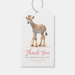 Niedliches kleines Baby Giraffe Vielen Dank für Ih Geschenkanhänger