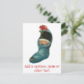 Niedliches kleines Baby in Socketkarten Feiertagspostkarte (Stehend Vorderseite)