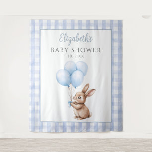 Niedliches kleines blaues Baby Duschbad Foto Hinte Wandteppich