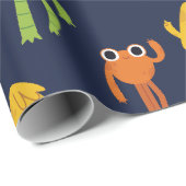 Niedliches kleines buntes Monster-Muster Geschenkpapier (Rolleneckpunkt)