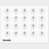 Niedliches kleines Cartoon-Zebra  Runder Aufkleber (Blatt)