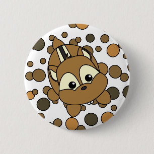 Niedliches kleines Chipmunk-Lebewesen Button
