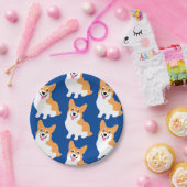 Niedliches kleines Corgi-Muster Pappteller (Party)