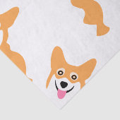 Niedliches kleines Corgi-Muster Seidenpapier (Ausschnitt)