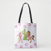 Niedliches kleines Cowgirl und Pony Tasche (Vorderseite)