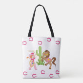 Niedliches kleines Cowgirl und Pony Tasche (Rückseite)