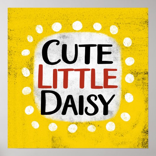 Niedliches kleines Daisy Poster Wall Art (Vorne)