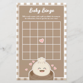 Niedliches Kleines Dumpling Baby Shower Bingo Game