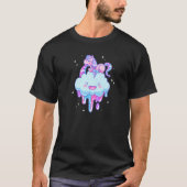 Niedliches kleines Einhorn Erbrechen Regenbogen üb T-Shirt (Vorderseite)