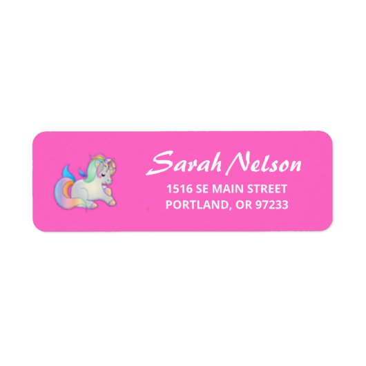 Niedliches kleines Einhorn in Rosa (Vorne)