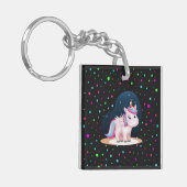 Niedliches Kleines Einhorn Schlüsselanhänger (Vorderseite links)