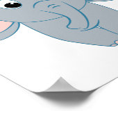 Niedliches kleines Elefantenposter Poster (Ecke)