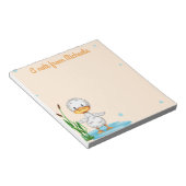 Niedliches kleines Entlein im Teich personalisiert Notizblock (angewinkelt)