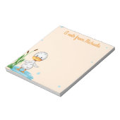 Niedliches kleines Entlein im Teich personalisiert Notizblock (Rotiert)