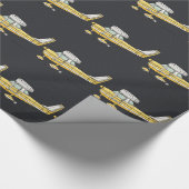 Niedliches kleines Flugzeug Geschenkpapier (Ecke)