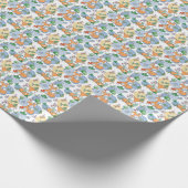 Niedliches kleines Fox-Muster Geschenkpapier (Ecke)