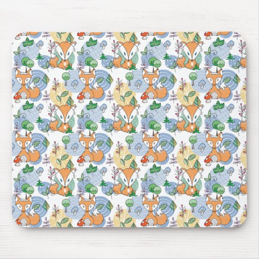 Niedliches kleines Fox-Muster Mousepad (Vorne)