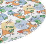 Niedliches kleines Fox-Muster Schneidebrett (Ecke)