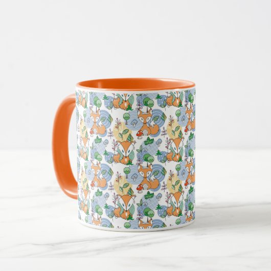 Niedliches kleines Fox-Muster Tasse (Vorderseite Links)