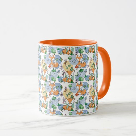 Niedliches kleines Fox-Muster Tasse (VorderseiteRechts)