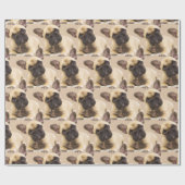 Niedliches kleines französisches Bulldog-Tiermuste Geschenkpapier (Flach)