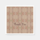 Niedliches kleines Gemustert Dankeschön Cocktail N Serviette (Vorderseite)