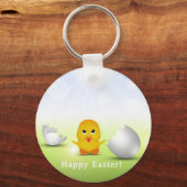 Niedliches kleines glückliches Osterbaby Schlüsselanhänger (Vorderseite)