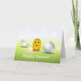 Niedliches kleines glückliches Ostern-Baby-Küken Feiertagskarte