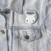 Niedliches kleines Hasen mit Personalisiertem Name Button (Beispiel)