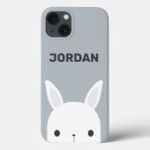 Niedliches kleines Hasen mit Personalisiertem Name Case-Mate iPhone Hülle (Rückseite)