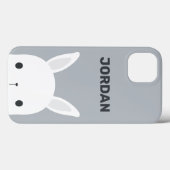 Niedliches kleines Hasen mit Personalisiertem Name Case-Mate iPhone Hülle (Rückseite (Horizontal))