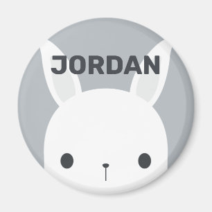 Niedliches kleines Hasen mit Personalisiertem Name Magnet