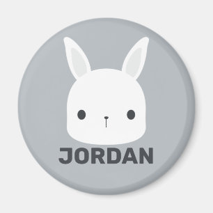 Niedliches kleines Hasen mit Personalisiertem Name Magnet