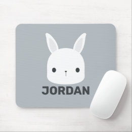 Niedliches kleines Hasen mit Personalisiertem Name Mousepad