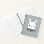 Niedliches kleines Hasen mit Personalisiertem Name Notizblock (Innenseite)